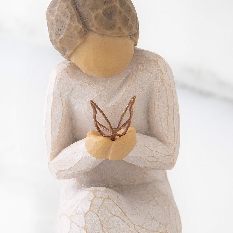 Willow Tree Quiet Wonder, May Quiet Wonders Bring You Hope, Best Wishes Gift for Graduate, Encouragement, or Butterfly and Nature Lovers, Sculpted Hand-Painted Figure - Image 5